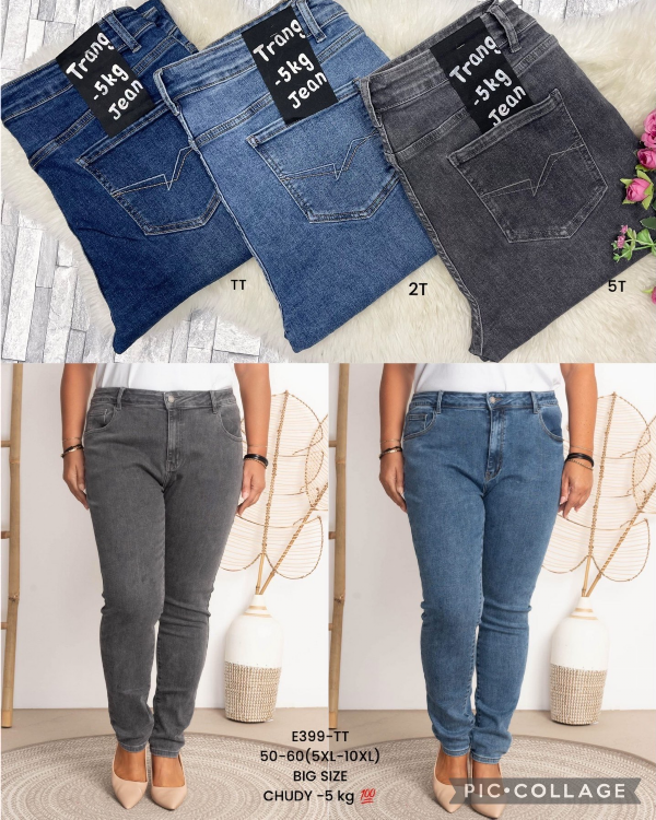 Spodnie damskie jeans Roz 50-60, 1 Kolor .Paczka 10 szt