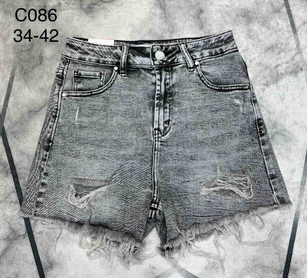Szorty damskie jeans Roz 34-42, 1 Kolor Paczka 12 szt