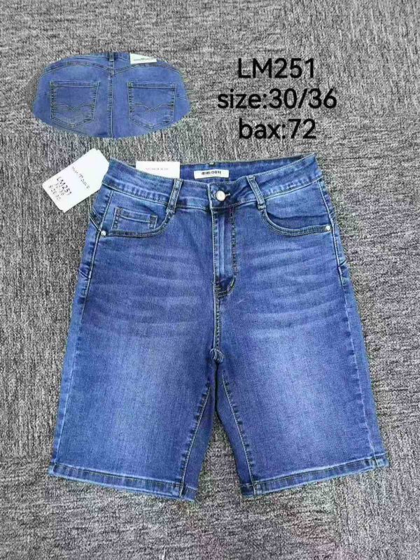 Rybaczki damskie jeansy Roz 30-36, 1 Kolor Paczka 12 szt