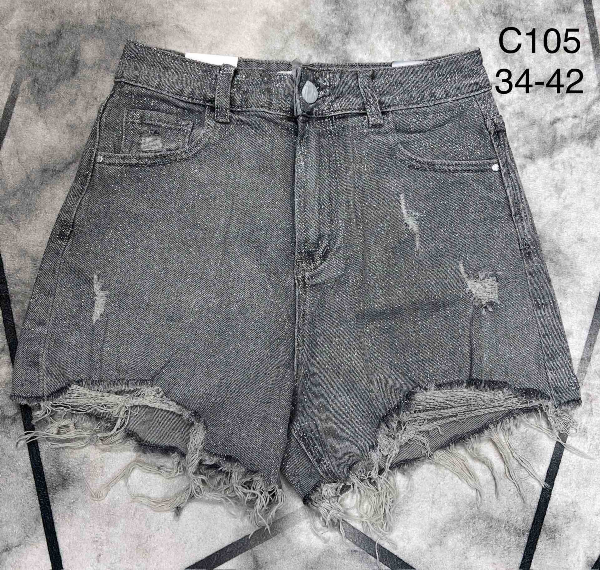 Szorty damskie jeans Roz 34-42, 1 Kolor Paczka 10 szt
