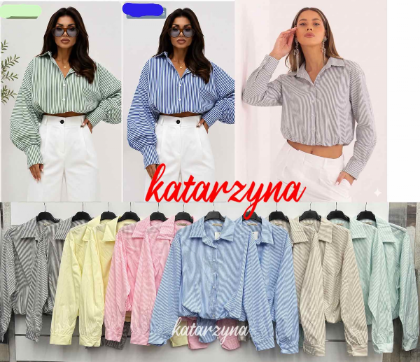 Koszule damskie (Włoskie produkt) Roz Standard, Mix Kolor Paczka 5 szt 1