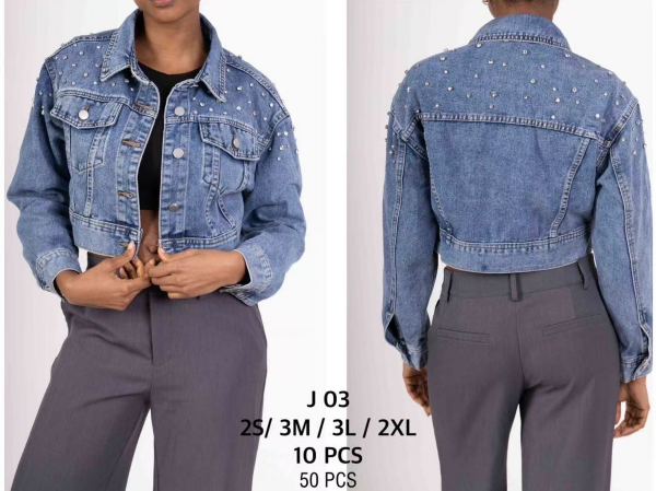 Kurtki damskie jeansy Roz S/M-L/XL , 1 Kolor Paczka 10 szt