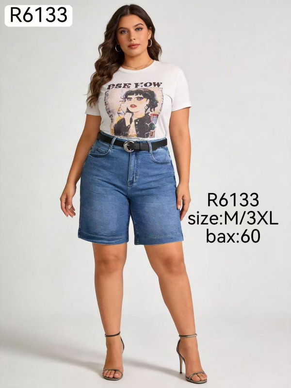 Rybaczki damskie jeansy Roz M-3XL, 1 Kolor Paczka 12 szt