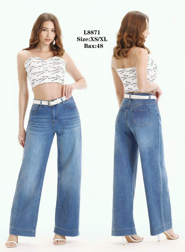 Spodnie damskie jeans Roz XS-XL, 1 Kolor Paczka 10 szt