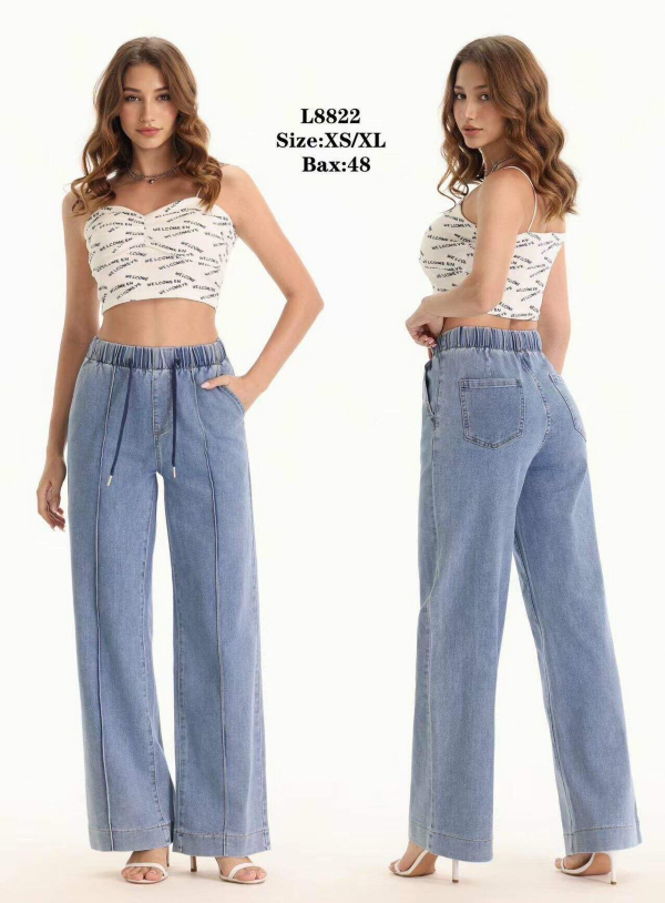 Spodnie damskie jeans Roz XS-XL, 1 Kolor Paczka 10 szt
