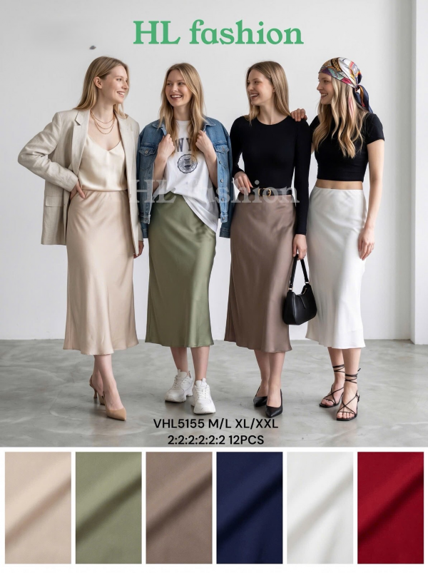 Spódnice damskie Roz M/L-XL-2XL, Mix Kolor Paczka 12 szt