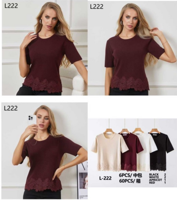 Bluzki damskie Roz Standard, Mix Kolor Paczka 12 szt