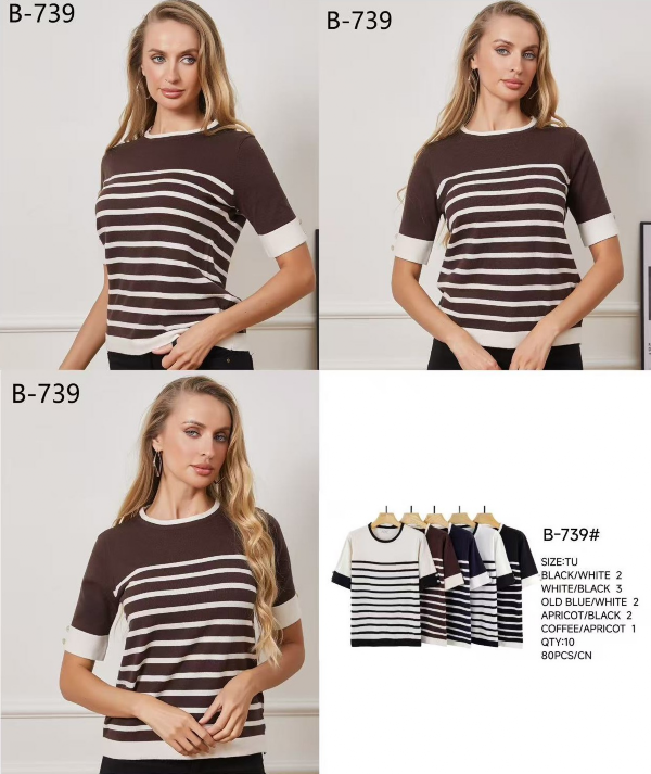 Bluzki damskie Roz Standard, Mix Kolor Paczka 10 szt
