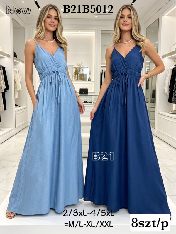 Sukienki damskie Roz M/L-XL-2XL, Mix Kolor Paczka 8 szt