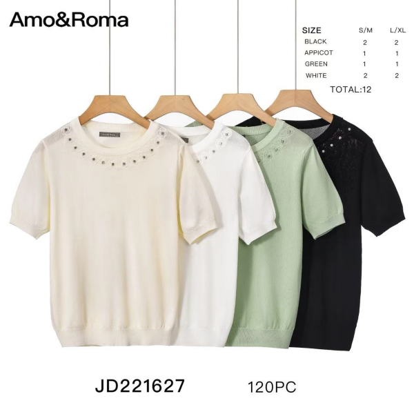 Bluzki damskie Roz S/M-M/L, Mix Kolor Paczka 12 szt