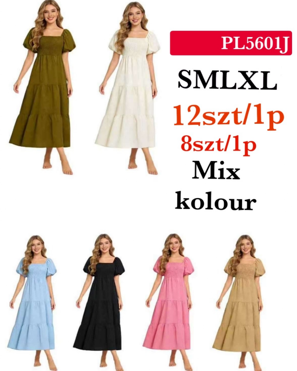 Sukienka damska Roz S/M-L/XL , Mix Kolor Paczka 12 szt