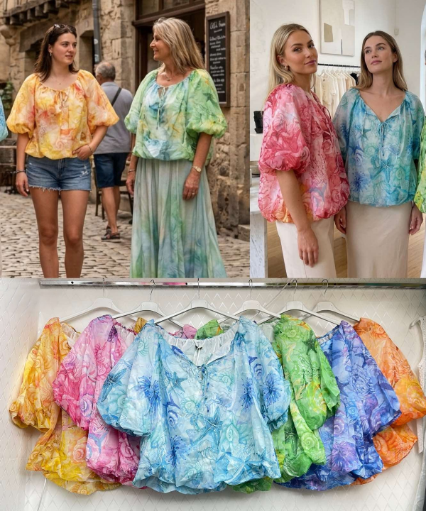 Bluzki damskie (Włoskie produkt) Roz Standard, Mix Kolor Paczka 5 szt