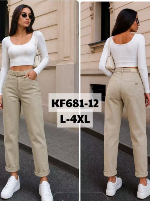 Spodnie damskie jeans Roz L-4XL, 1 Kolor Paczka 10 szt