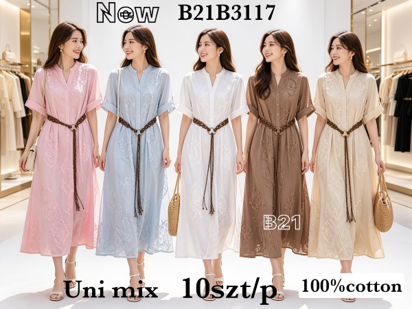 Sukienki damskie Roz Standard, Mix Kolor Paczka 10 szt