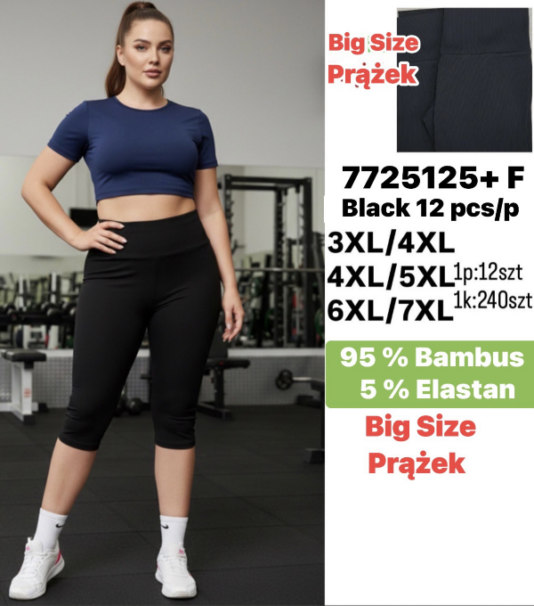 Legginsy damskie Roz 3XL-7XL, 1 Kolor Paczka 12 szt
