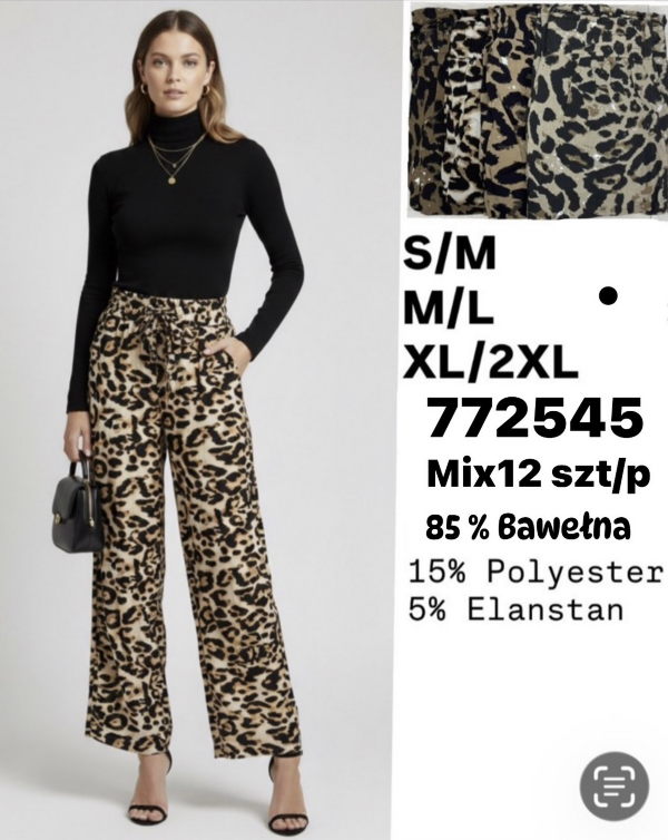 Spodnie damskie Roz S/M-M/L-XL/2XL , Mix Kolor Paczka 12 szt