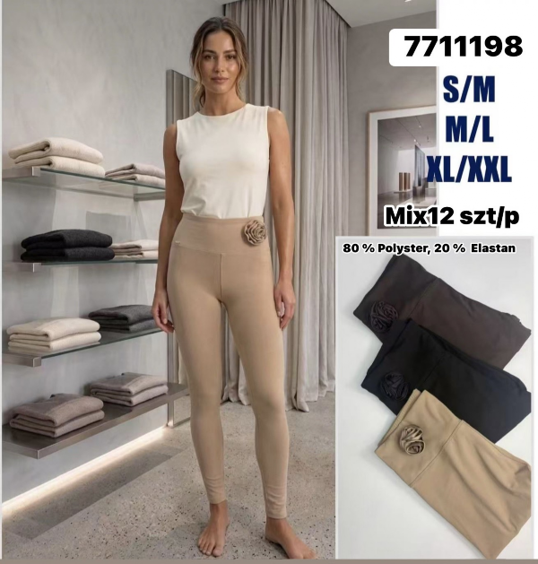 Spodnie damskie Roz S/M-M/L-XL/2XL , Mix Kolor Paczka 12 szt