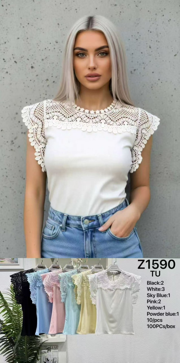Bluzki damska Roz Standard , Mix Kolor Paczka 10 szt