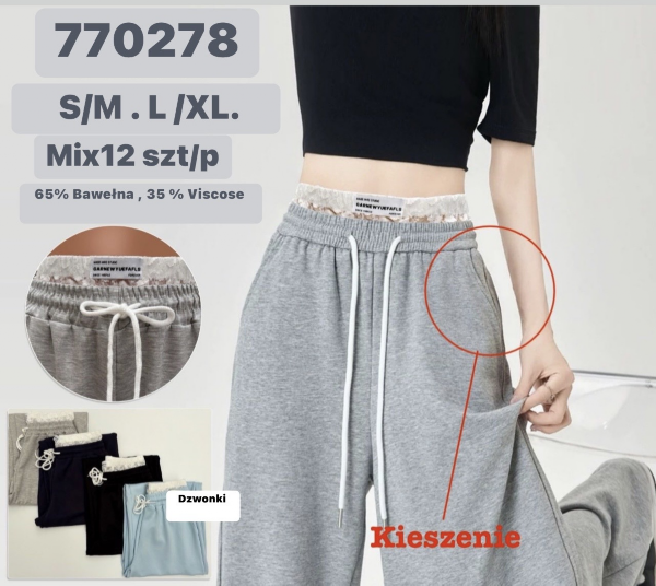 Spodnie damskie Roz S/M-L/XL , Mix Kolor Paczka 10 szt