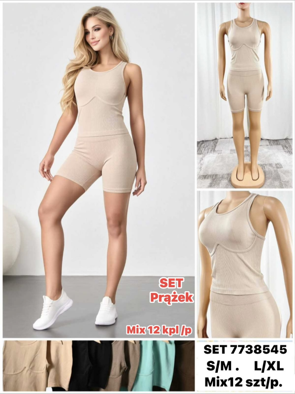 Komplet damskie Roz S/M-L/XL , 1 Kolor Paczka 12 szt