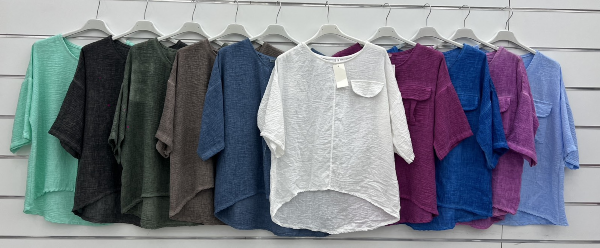  Bluzki damskie (Włoskie produkt) Roz Standard, Mix Kolor Paczka 5 szt
