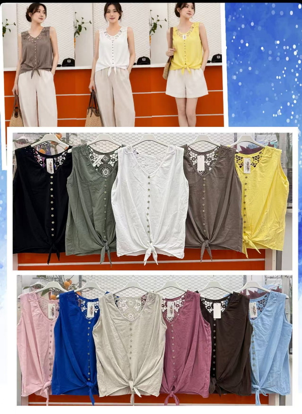 Bluzki damskie (Włoskie produkt) Roz Standard, Mix Kolor Paczka 5 szt