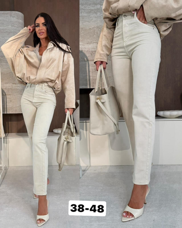 Spodnie damskie jeans Roz 38-48, 1 Kolor Paczka 12 szt