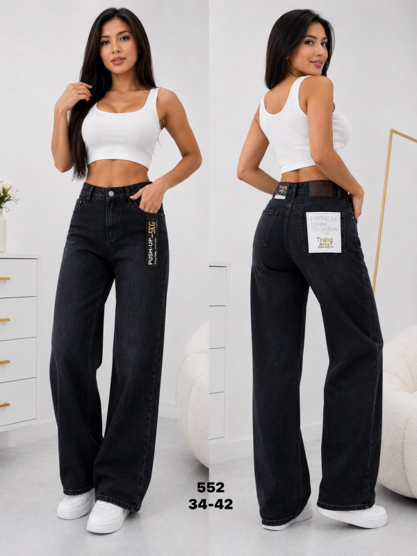Spodnie damskie jeans Roz 34-42, 1 Kolor Paczka 10 szt