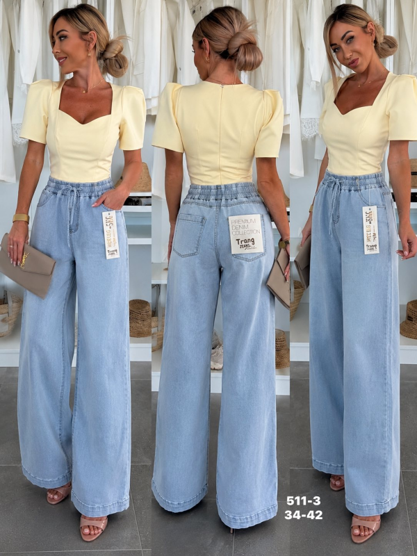 Spodnie damskie jeans Roz 34-42, 1 Kolor Paczka 10 szt