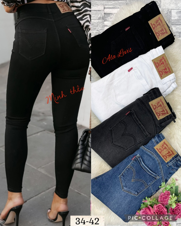 Spodnie damskie jeans Roz 34-42, 1 Kolor Paczka 10 szt