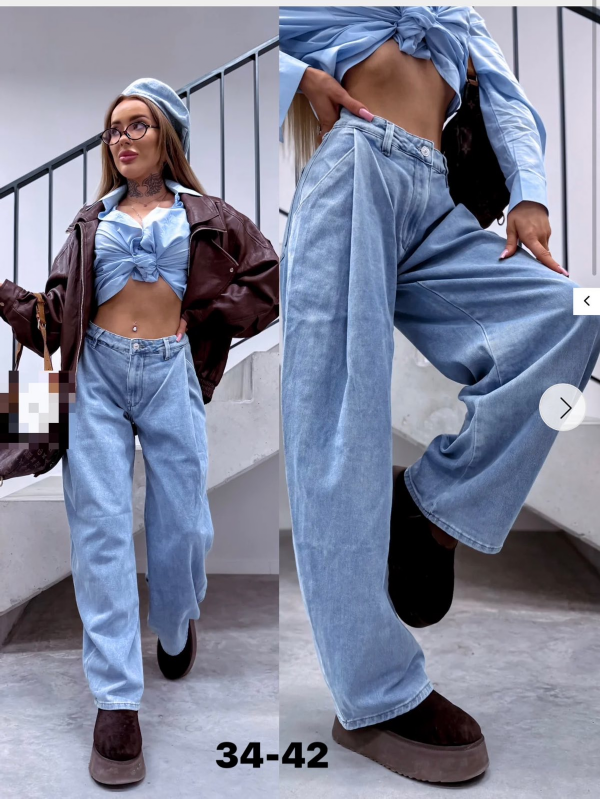 Spodnie damskie jeans Roz 34-42, 1 Kolor Paczka 10 szt
