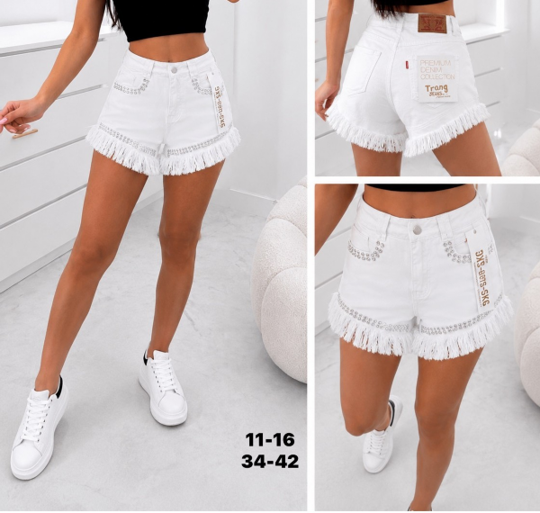 Szorty damskie jeans Roz 34-42, 1 Kolor Paczka 10 szt