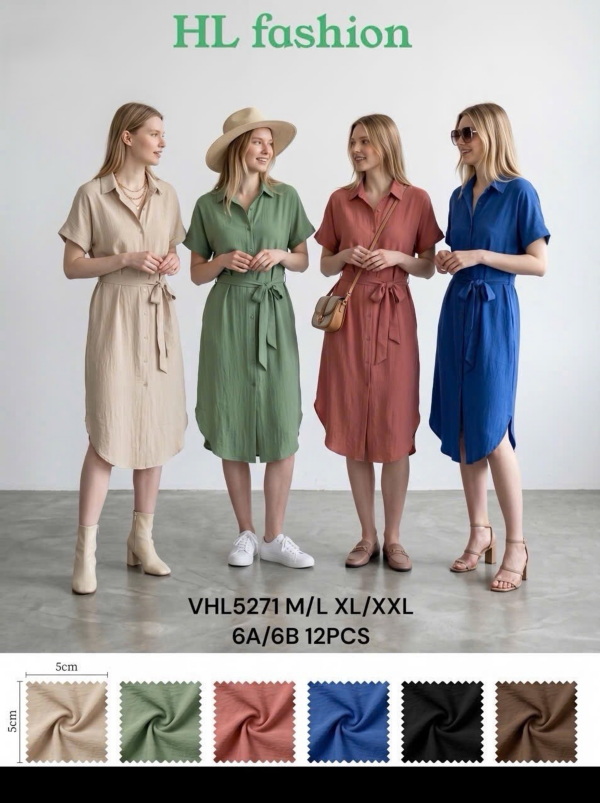 Sukienki damskie Roz M/L-XL-2XL, Mix Kolor Paczka 12 szt