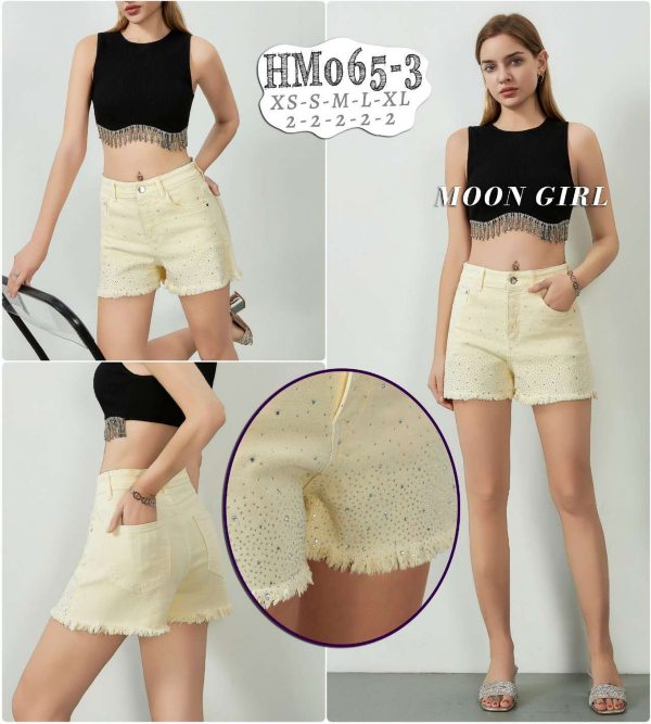 Szorty damskie jeansy Roz S-2XL, 1 Kolor Paczka 12 szt