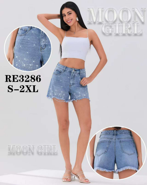 Szorty damskie jeansy Roz S-2XL, 1 Kolor Paczka 12 szt
