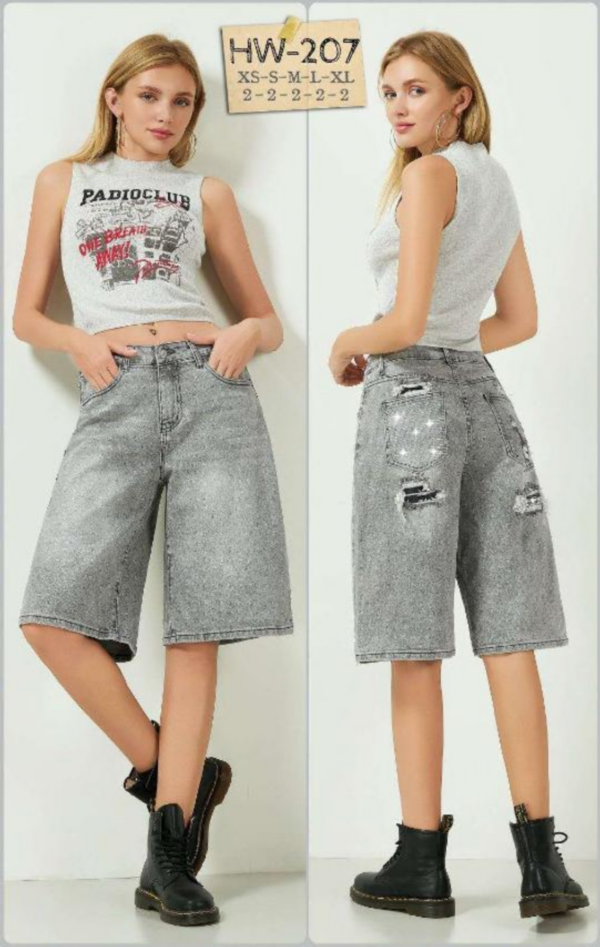 Rybaczki damskie jeansy Roz XS-XL, 1 Kolor Paczka 12 szt