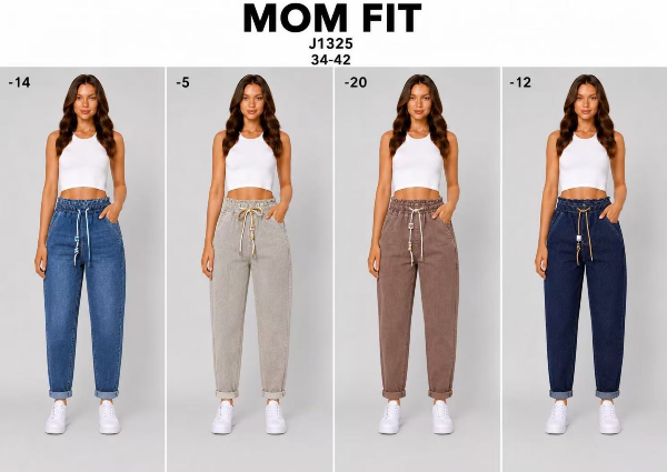Spodnie damskie jeans Roz 34-42, 1 Kolor Paczka 10 szt 1