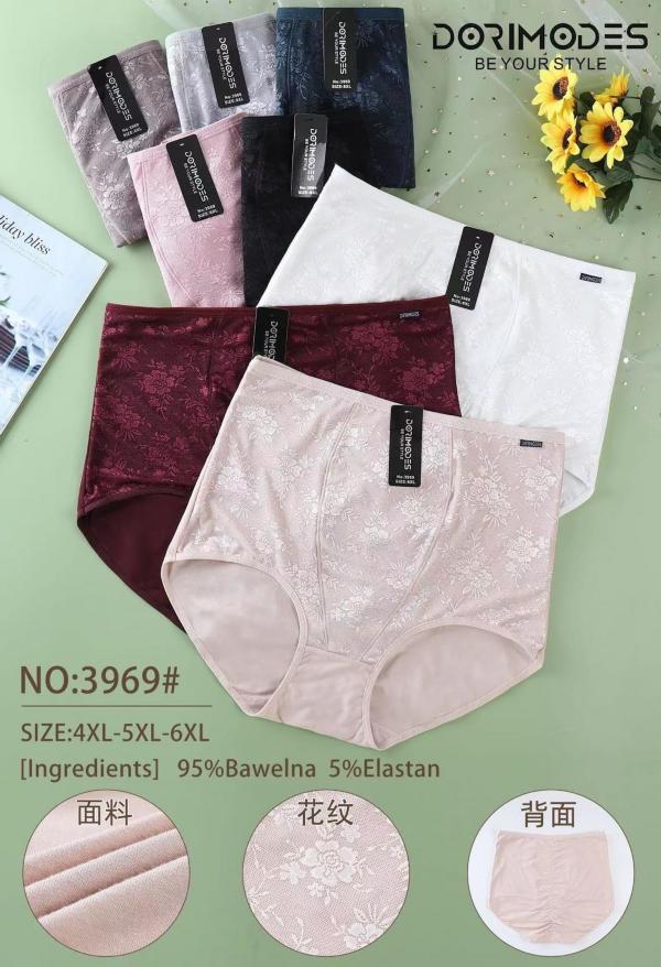 Majtki damskie Roz 4XL-6XL, Mix kolor Paczka 24 szt