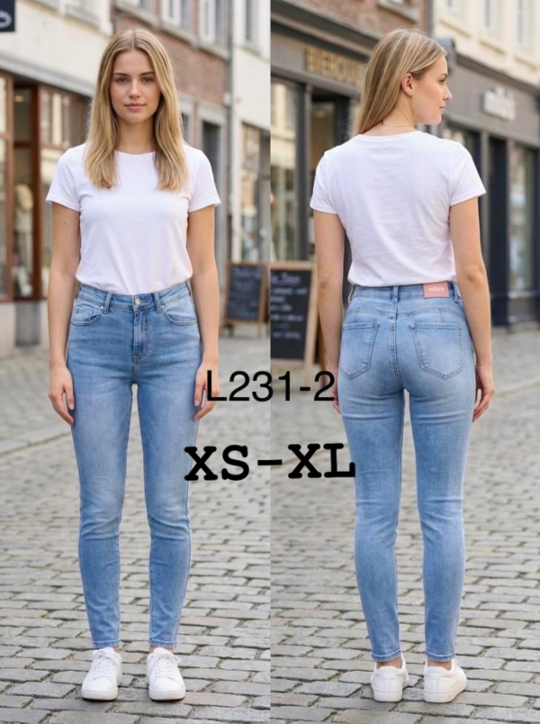 Spodnie damskie jeans Roz XS-XL, 1 Kolor Paczka 10 szt