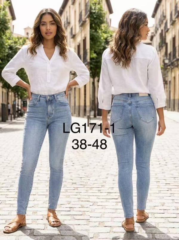 Spodnie damskie jeans Roz 38-48, 1 Kolor Paczka 10 szt