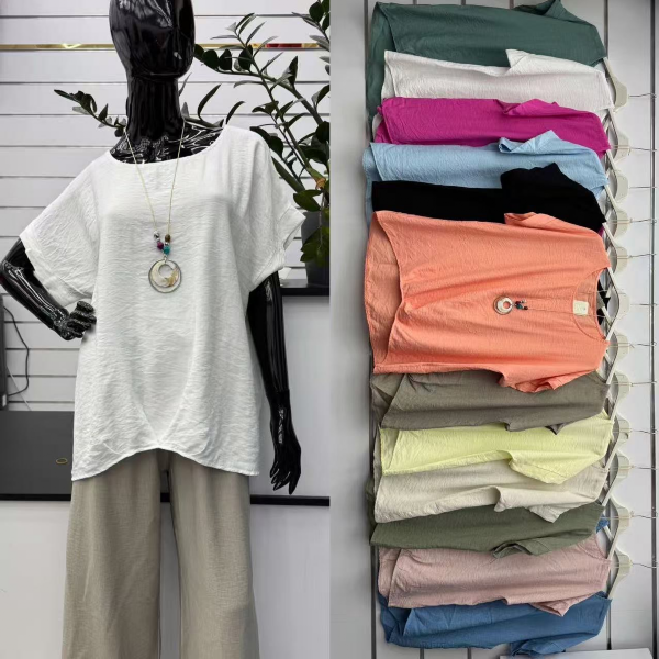 Bluzki damskie (Włoskie produkt) Roz Standard, Mix Kolor Paczka 5 szt