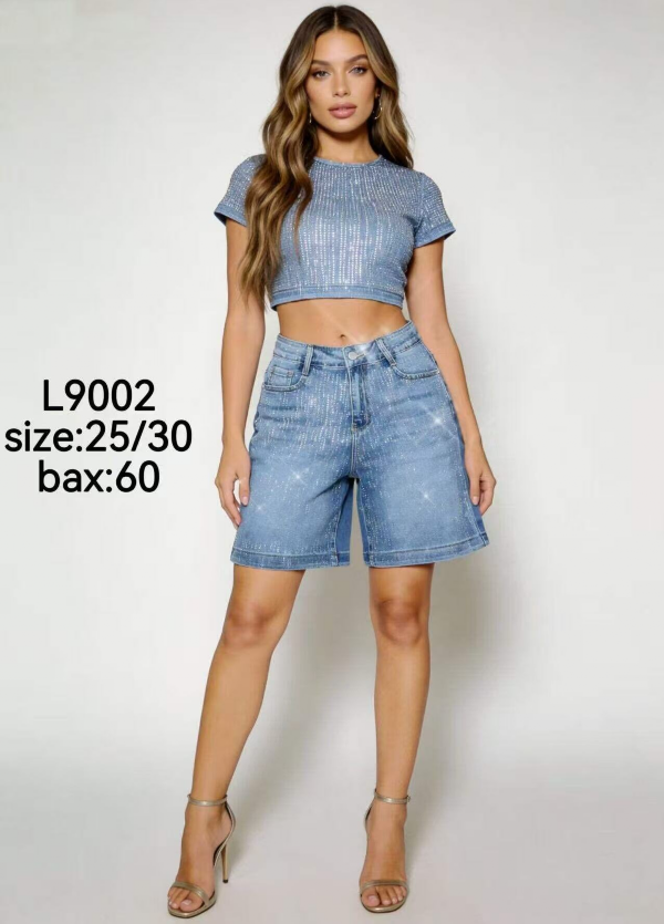 Rybaczki damskie jeansy Roz 25-30, 1 Kolor Paczka 12 szt