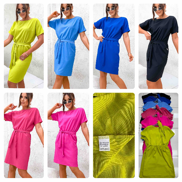 Sukienki damskie (Polska produkt ) Roz 40-48, Mix Kolor Paczka 5 szt