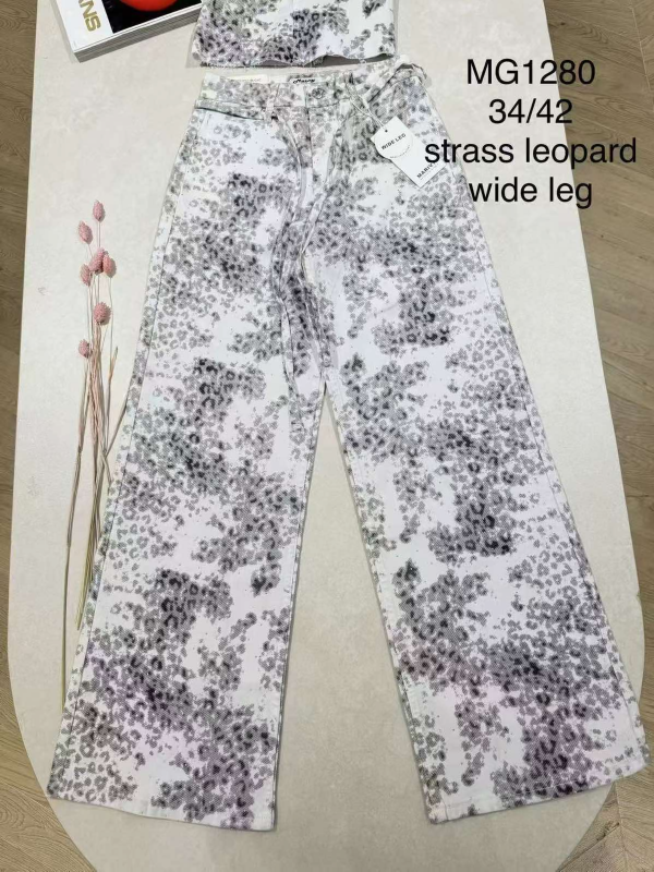 Spodnie damskie jeansy Roz XS-XL, 1 Kolor Paczka 12 szt