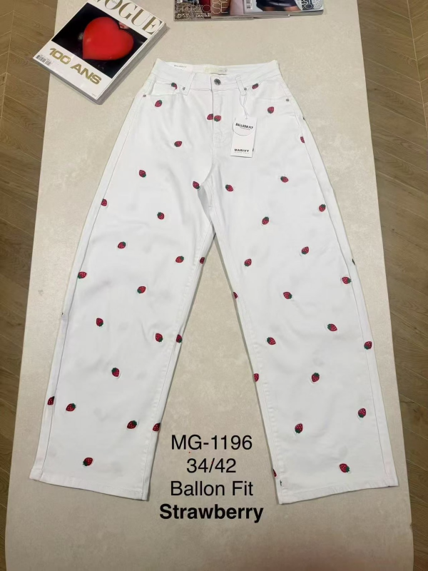 Spodnie damskie jeansy Roz XS-XL, 1 Kolor Paczka 12 szt