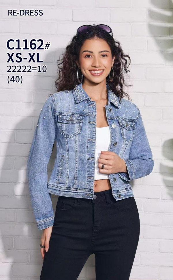 Kurtki damskie jeansy Roz XS-XL, 1 Kolor Paczka 10 szt