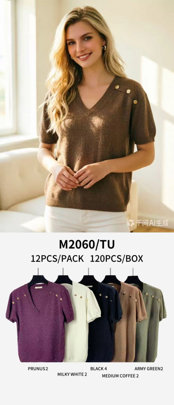Bluzki damskie Roz Standard, Mix  Kolor Paczka 12 szt