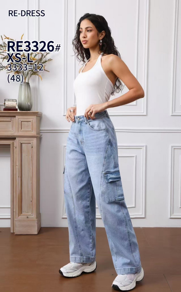 Spodnie damskie jeansy Roz XS-L, 1 Kolor Paczka 10 szt