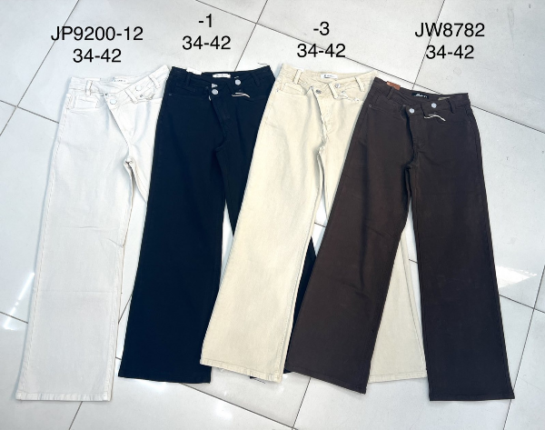 Spodnie damskie jeansy Roz 34-42, 1 Kolor Paczka 10 szt