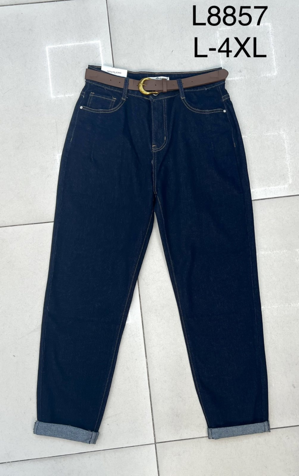 Spodnie damskie jeansy Roz L-4XL, 1 Kolor Paczka 12 szt